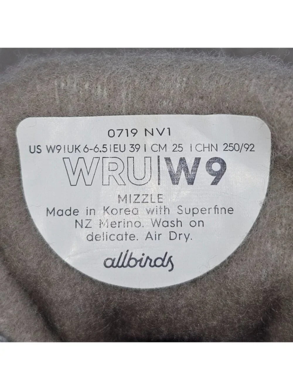 Allbirds Women's Light Gray Lime Heathered Matterhorn Wool Piper Mids Sz 9 1557 - Picture 7 of 15